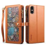 ESEBLE Star Series Lanyard Zipper Wallet Custodia in pelle RFID, For iPhone 12 Pro, For iPhone 12, For iPhone 11 Pro Max, For iPhone 11 Pro, For iPhone 11, For iPhone SE 2022 / SE 2020 / 8 / 7, For iPhone XS Max, For iPhone XS / X