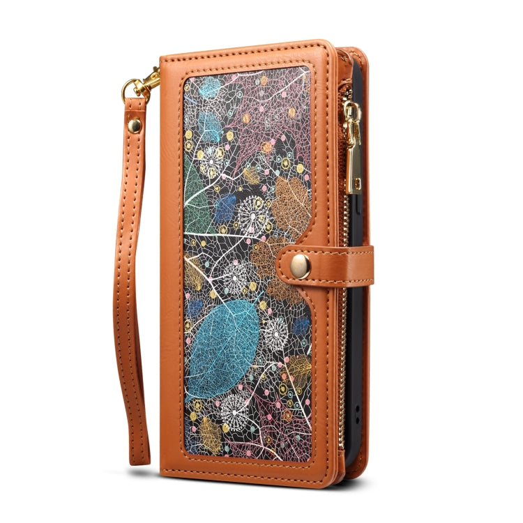 ESEBLE Star Series Lanyard Zipper Wallet Custodia in pelle RFID, For iPhone XR, For iPhone 8 Plus / 7 Plus, For iPhone 6s / 6, For iPhone 6s Plus / 6 Plus