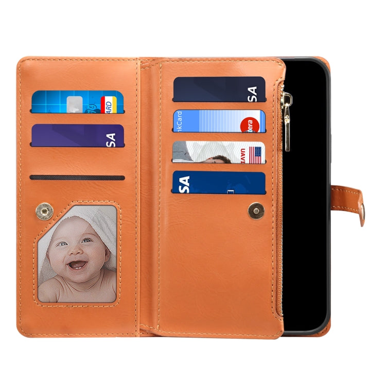 ESEBLE Star Series Lanyard Zipper Wallet Custodia in pelle RFID, For iPhone XR, For iPhone 8 Plus / 7 Plus, For iPhone 6s / 6, For iPhone 6s Plus / 6 Plus