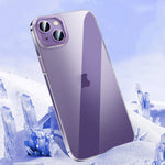Custodia per telefono PC trasparente in cristallo con chiave in metallo, For iPhone 14, For iPhone 14 Plus, For iPhone 14 Pro, For iPhone 14 Pro Max, For iPhone 13, For iPhone 13 Pro
