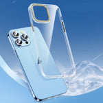 Custodia per telefono PC trasparente in cristallo con chiave in metallo, For iPhone 14, For iPhone 14 Plus, For iPhone 14 Pro, For iPhone 14 Pro Max, For iPhone 13, For iPhone 13 Pro