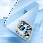 Custodia per telefono PC trasparente in cristallo con chiave in metallo, For iPhone 14, For iPhone 14 Plus, For iPhone 14 Pro, For iPhone 14 Pro Max, For iPhone 13, For iPhone 13 Pro