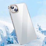 Custodia per telefono PC trasparente in cristallo con chiave in metallo, For iPhone 14, For iPhone 14 Plus, For iPhone 14 Pro, For iPhone 14 Pro Max, For iPhone 13, For iPhone 13 Pro