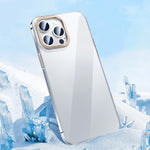 Custodia per telefono PC trasparente in cristallo con chiave in metallo, For iPhone 14, For iPhone 14 Plus, For iPhone 14 Pro, For iPhone 14 Pro Max, For iPhone 13, For iPhone 13 Pro