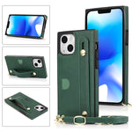 Custodia per cellulare con portacarte con cinturino da polso a tracolla, For iPhone 14, For iPhone 14 Plus, For iPhone 14 Pro, For iPhone 14 Pro Max