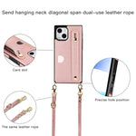 Custodia per cellulare con portacarte con cinturino da polso a tracolla, For iPhone 14, For iPhone 14 Plus, For iPhone 14 Pro, For iPhone 14 Pro Max