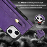 Custodia per cellulare con portacarte con cinturino da polso a tracolla, For iPhone 14, For iPhone 14 Plus, For iPhone 14 Pro, For iPhone 14 Pro Max