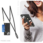 Custodia per cellulare con portacarte con cinturino da polso a tracolla, For iPhone 14, For iPhone 14 Plus, For iPhone 14 Pro, For iPhone 14 Pro Max