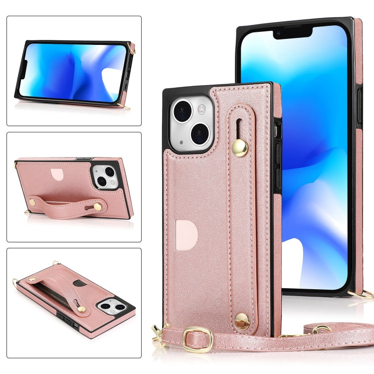 Custodia per cellulare con portacarte con cinturino da polso a tracolla, For iPhone 14, For iPhone 14 Plus, For iPhone 14 Pro, For iPhone 14 Pro Max