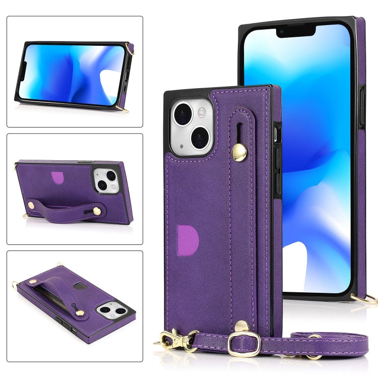 Custodia per cellulare con portacarte con cinturino da polso a tracolla, For iPhone 14, For iPhone 14 Plus, For iPhone 14 Pro, For iPhone 14 Pro Max