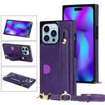 Custodia per cellulare con portacarte con cinturino da polso a tracolla, For iPhone 14, For iPhone 14 Plus, For iPhone 14 Pro, For iPhone 14 Pro Max