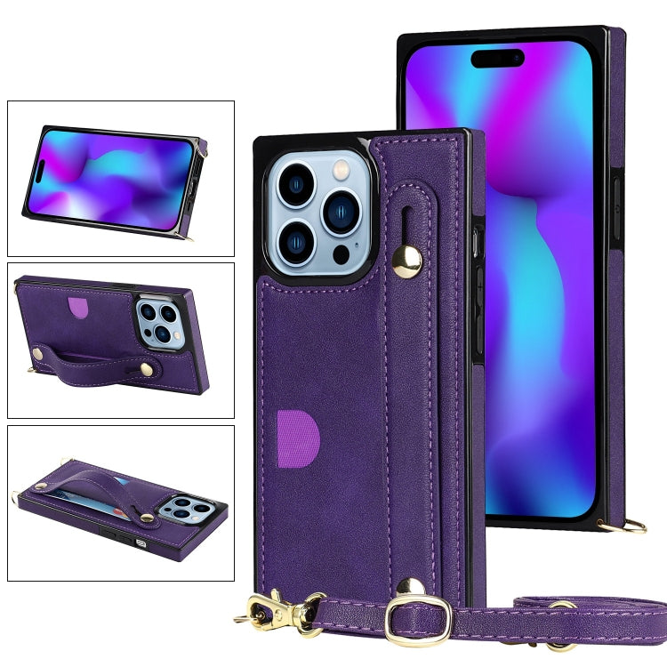 Custodia per cellulare con portacarte con cinturino da polso a tracolla, For iPhone 14, For iPhone 14 Plus, For iPhone 14 Pro, For iPhone 14 Pro Max