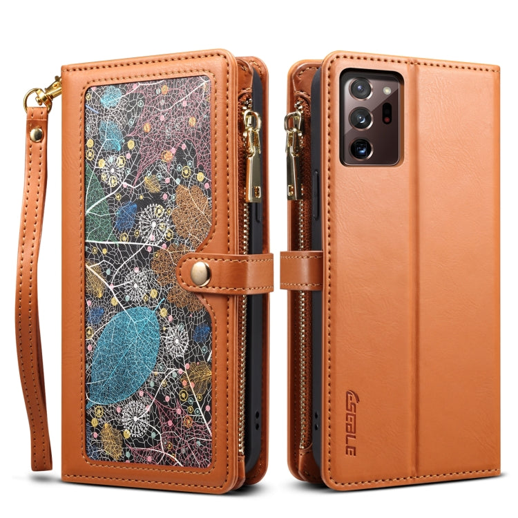 ESEBLE Star Series Lanyard Zipper Wallet Custodia in pelle RFID, For Samsung Galaxy Note20 Ultra, For Samsung Galaxy Note20, For Samsung Galaxy S21 FE 5G, For Samsung Galaxy S21 Ultra 5G, For Samsung Galaxy S21 5G, For Samsung Galaxy S21+ 5G           ...