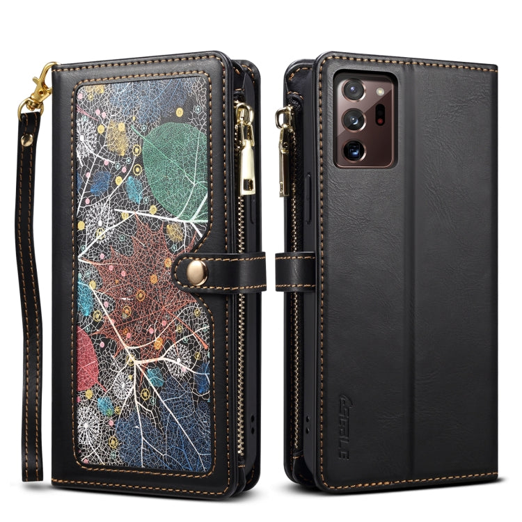ESEBLE Star Series Lanyard Zipper Wallet Custodia in pelle RFID, For Samsung Galaxy Note20 Ultra, For Samsung Galaxy Note20, For Samsung Galaxy S21 FE 5G, For Samsung Galaxy S21 Ultra 5G, For Samsung Galaxy S21 5G, For Samsung Galaxy S21+ 5G           ...