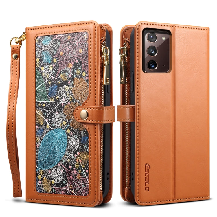 ESEBLE Star Series Lanyard Zipper Wallet Custodia in pelle RFID, For Samsung Galaxy Note20 Ultra, For Samsung Galaxy Note20, For Samsung Galaxy S21 FE 5G, For Samsung Galaxy S21 Ultra 5G, For Samsung Galaxy S21 5G, For Samsung Galaxy S21+ 5G           ...