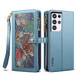 ESEBLE Star Series Lanyard Zipper Wallet Custodia in pelle RFID, For Samsung Galaxy Note20 Ultra, For Samsung Galaxy Note20, For Samsung Galaxy S21 FE 5G, For Samsung Galaxy S21 Ultra 5G, For Samsung Galaxy S21 5G, For Samsung Galaxy S21+ 5G           ...