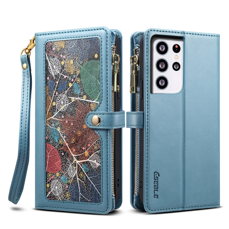 ESEBLE Star Series Lanyard Zipper Wallet Custodia in pelle RFID, For Samsung Galaxy Note20 Ultra, For Samsung Galaxy Note20, For Samsung Galaxy S21 FE 5G, For Samsung Galaxy S21 Ultra 5G, For Samsung Galaxy S21 5G, For Samsung Galaxy S21+ 5G           ...