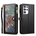 ESEBLE Star Series Lanyard Zipper Wallet Custodia in pelle RFID, For Samsung Galaxy Note20 Ultra, For Samsung Galaxy Note20, For Samsung Galaxy S21 FE 5G, For Samsung Galaxy S21 Ultra 5G, For Samsung Galaxy S21 5G, For Samsung Galaxy S21+ 5G           ...