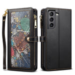 ESEBLE Star Series Lanyard Zipper Wallet Custodia in pelle RFID, For Samsung Galaxy Note20 Ultra, For Samsung Galaxy Note20, For Samsung Galaxy S21 FE 5G, For Samsung Galaxy S21 Ultra 5G, For Samsung Galaxy S21 5G, For Samsung Galaxy S21+ 5G           ...