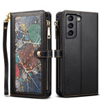 ESEBLE Star Series Lanyard Zipper Wallet Custodia in pelle RFID, For Samsung Galaxy Note20 Ultra, For Samsung Galaxy Note20, For Samsung Galaxy S21 FE 5G, For Samsung Galaxy S21 Ultra 5G, For Samsung Galaxy S21 5G, For Samsung Galaxy S21+ 5G           ...