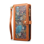 ESEBLE Star Series Lanyard Zipper Wallet Custodia in pelle RFID, For Samsung Galaxy S22 5G