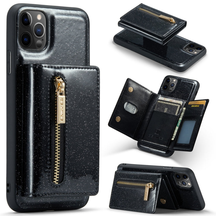Custodia in pelle DG.MING serie M3 con polvere glitterata, For Google Pixel 6, For Samsung Galaxy S20 FE, For iPhone 11 Pro, For Samsung Galaxy S21 5G, For iPhone 11 Pro Max, For Samsung Galaxy S21 Ultra 5G