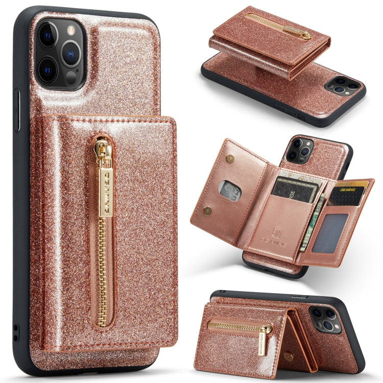 Custodia in pelle DG.MING serie M3 con polvere glitterata, For Google Pixel 6, For Samsung Galaxy S20 FE, For iPhone 11 Pro, For Samsung Galaxy S21 5G, For iPhone 11 Pro Max, For Samsung Galaxy S21 Ultra 5G