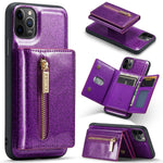 Custodia in pelle DG.MING serie M3 con polvere glitterata, For Google Pixel 6, For Samsung Galaxy S20 FE, For iPhone 11 Pro, For Samsung Galaxy S21 5G, For iPhone 11 Pro Max, For Samsung Galaxy S21 Ultra 5G