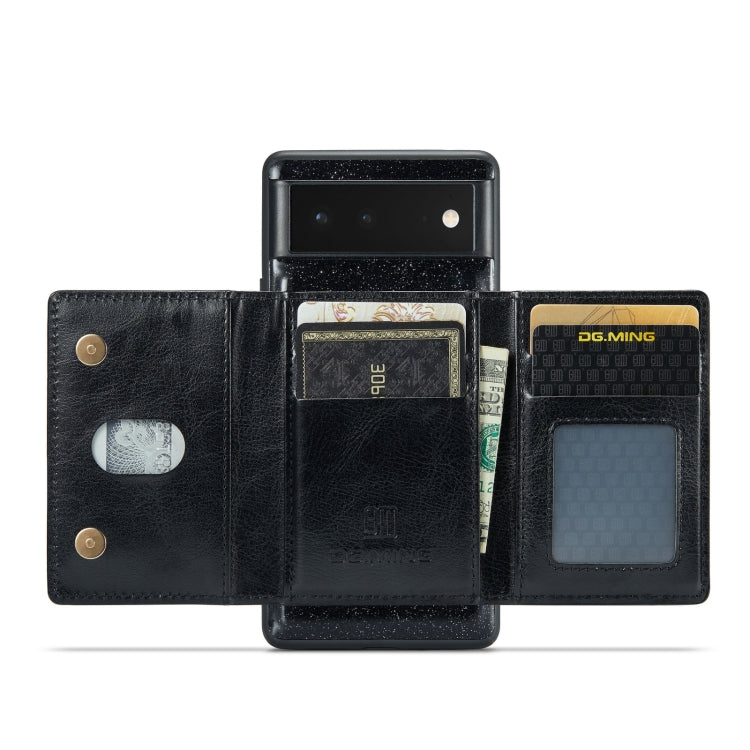 Custodia in pelle DG.MING serie M3 con polvere glitterata, For Google Pixel 6, For Samsung Galaxy S20 FE, For iPhone 11 Pro, For Samsung Galaxy S21 5G, For iPhone 11 Pro Max, For Samsung Galaxy S21 Ultra 5G
