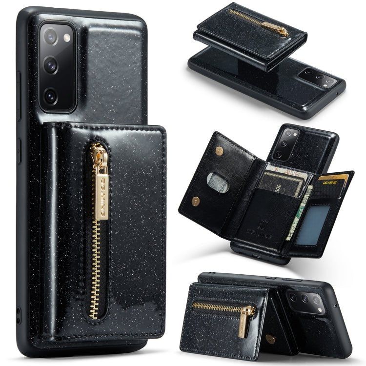 Custodia in pelle DG.MING serie M3 con polvere glitterata, For Google Pixel 6, For Samsung Galaxy S20 FE, For iPhone 11 Pro, For Samsung Galaxy S21 5G, For iPhone 11 Pro Max, For Samsung Galaxy S21 Ultra 5G