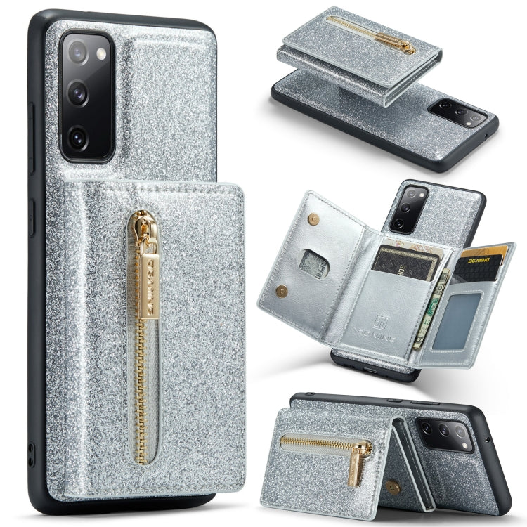 Custodia in pelle DG.MING serie M3 con polvere glitterata, For Google Pixel 6, For Samsung Galaxy S20 FE, For iPhone 11 Pro, For Samsung Galaxy S21 5G, For iPhone 11 Pro Max, For Samsung Galaxy S21 Ultra 5G
