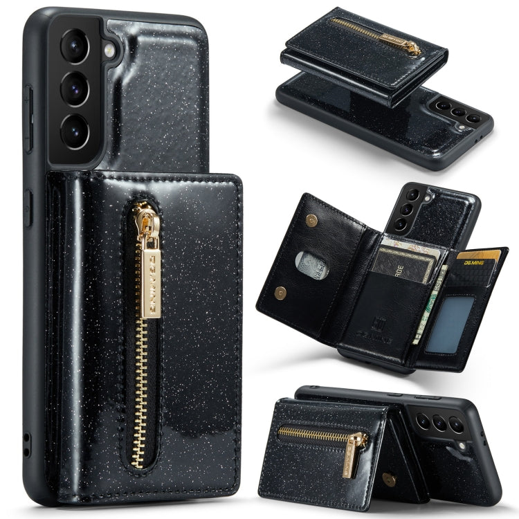 Custodia in pelle DG.MING serie M3 con polvere glitterata, For Google Pixel 6, For Samsung Galaxy S20 FE, For iPhone 11 Pro, For Samsung Galaxy S21 5G, For iPhone 11 Pro Max, For Samsung Galaxy S21 Ultra 5G