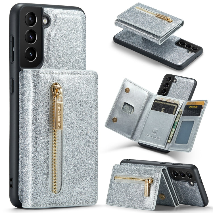 Custodia in pelle DG.MING serie M3 con polvere glitterata, For Google Pixel 6, For Samsung Galaxy S20 FE, For iPhone 11 Pro, For Samsung Galaxy S21 5G, For iPhone 11 Pro Max, For Samsung Galaxy S21 Ultra 5G