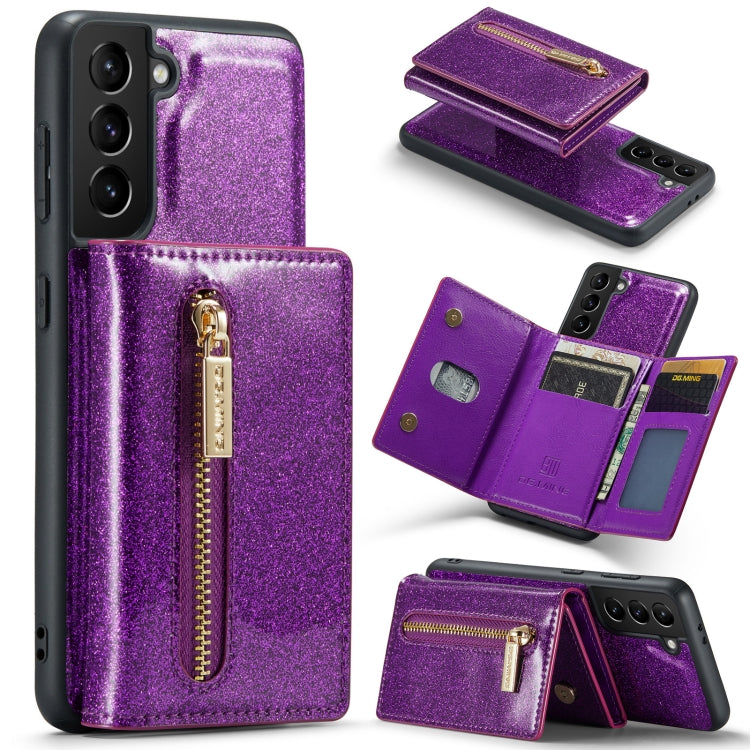 Custodia in pelle DG.MING serie M3 con polvere glitterata, For Google Pixel 6, For Samsung Galaxy S20 FE, For iPhone 11 Pro, For Samsung Galaxy S21 5G, For iPhone 11 Pro Max, For Samsung Galaxy S21 Ultra 5G