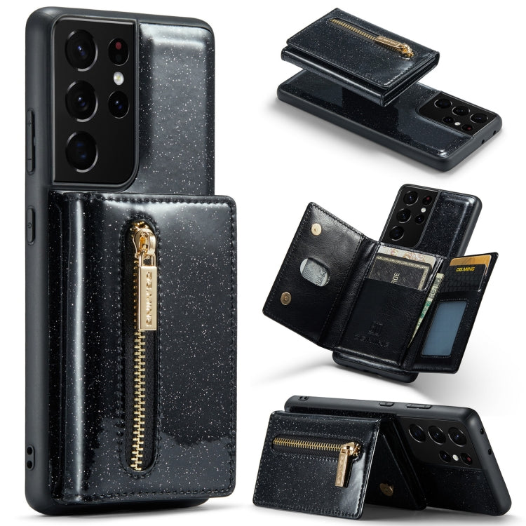 Custodia in pelle DG.MING serie M3 con polvere glitterata, For Google Pixel 6, For Samsung Galaxy S20 FE, For iPhone 11 Pro, For Samsung Galaxy S21 5G, For iPhone 11 Pro Max, For Samsung Galaxy S21 Ultra 5G