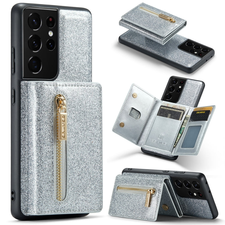 Custodia in pelle DG.MING serie M3 con polvere glitterata, For Google Pixel 6, For Samsung Galaxy S20 FE, For iPhone 11 Pro, For Samsung Galaxy S21 5G, For iPhone 11 Pro Max, For Samsung Galaxy S21 Ultra 5G