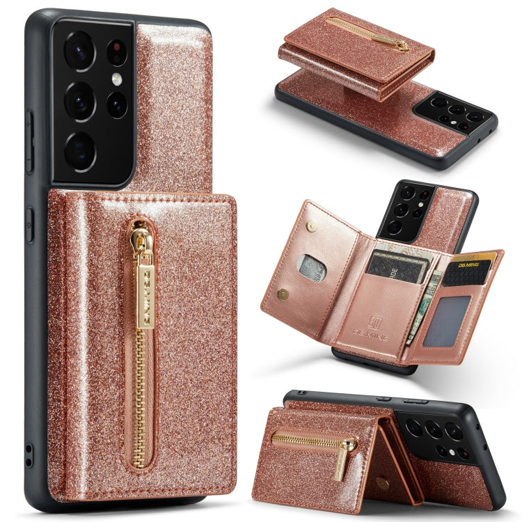 Custodia in pelle DG.MING serie M3 con polvere glitterata, For Google Pixel 6, For Samsung Galaxy S20 FE, For iPhone 11 Pro, For Samsung Galaxy S21 5G, For iPhone 11 Pro Max, For Samsung Galaxy S21 Ultra 5G