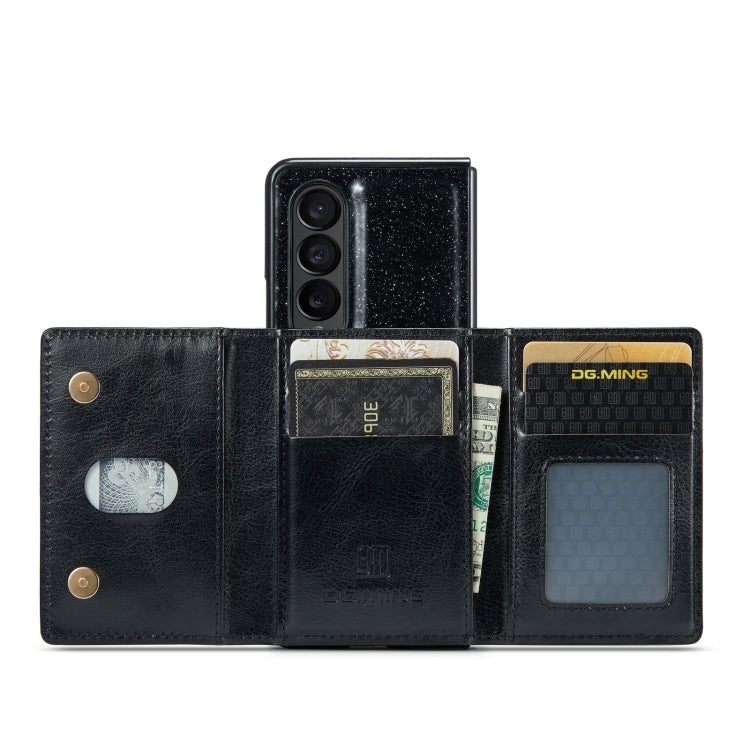 Custodia in pelle DG.MING serie M3 con polvere glitterata, For Samsung Galaxy Z Fold3 5G, For Samsung Galaxy Z Fold4 5G