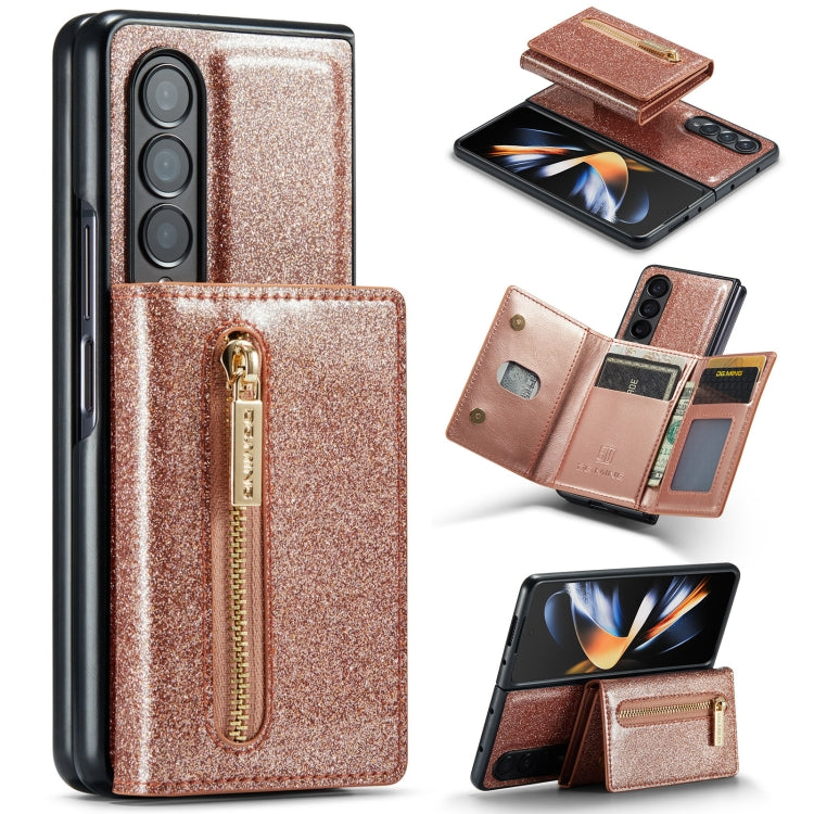 Custodia in pelle DG.MING serie M3 con polvere glitterata, For Samsung Galaxy Z Fold3 5G, For Samsung Galaxy Z Fold4 5G