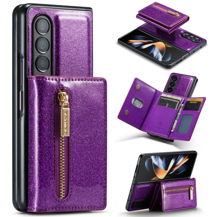 Custodia in pelle DG.MING serie M3 con polvere glitterata, For Samsung Galaxy Z Fold3 5G, For Samsung Galaxy Z Fold4 5G