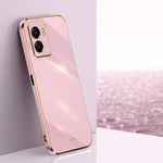 Custodia per telefono in TPU con bordo in oro con placcatura 6D XINLI, For OPPO A57, For OPPO A95 5G, For OPPO A96