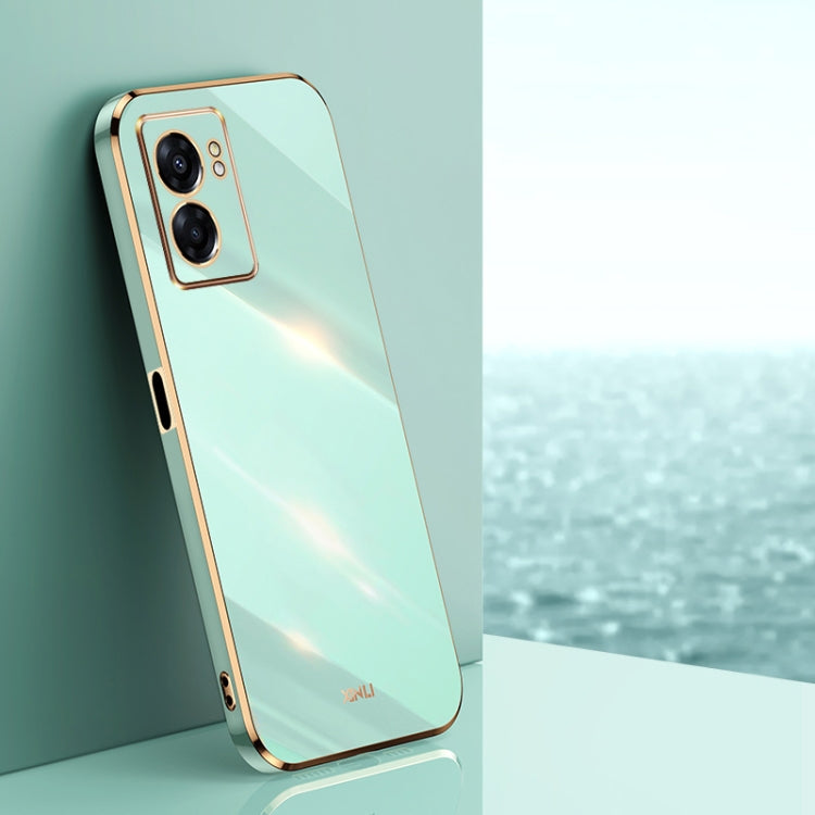 Custodia per telefono in TPU con bordo in oro con placcatura 6D XINLI, For OPPO A57, For OPPO A95 5G, For OPPO A96