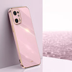 Custodia per telefono in TPU con bordo in oro con placcatura 6D XINLI, For OPPO Find X5, For OPPO Find X5 Pro, For OPPO A17