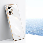 Custodia per telefono in TPU con bordo in oro con placcatura 6D XINLI, For OPPO Find X5, For OPPO Find X5 Pro, For OPPO A17
