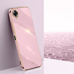 Custodia per telefono in TPU con bordo in oro con placcatura 6D XINLI, For OPPO A17k, For OPPO A36, For OPPO A58 5G