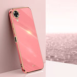 Custodia per telefono in TPU con bordo in oro con placcatura 6D XINLI, For OPPO A17k, For OPPO A36, For OPPO A58 5G