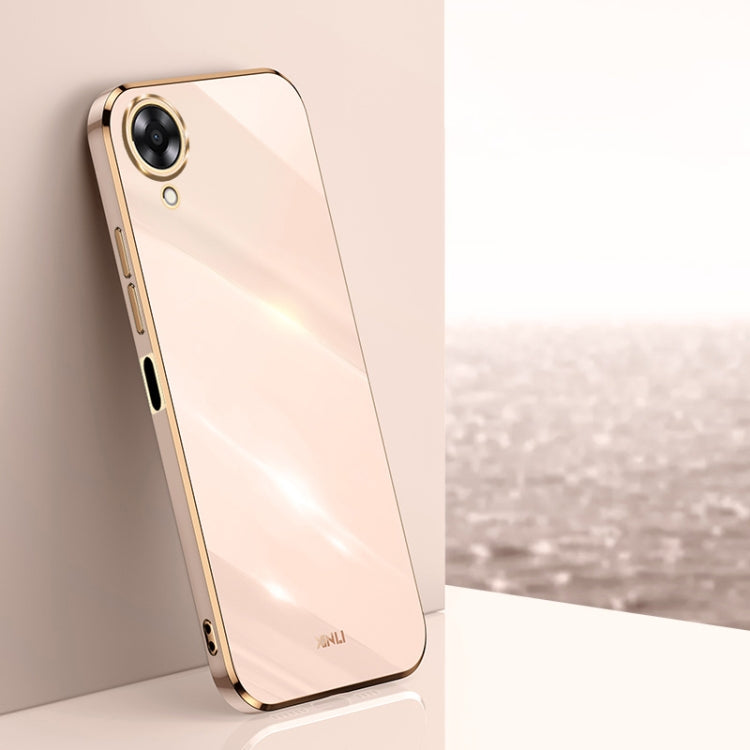 Custodia per telefono in TPU con bordo in oro con placcatura 6D XINLI, For OPPO A17k, For OPPO A36, For OPPO A58 5G