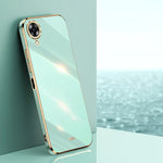 Custodia per telefono in TPU con bordo in oro con placcatura 6D XINLI, For OPPO A17k, For OPPO A36, For OPPO A58 5G