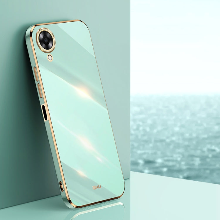 Custodia per telefono in TPU con bordo in oro con placcatura 6D XINLI, For OPPO A17k, For OPPO A36, For OPPO A58 5G