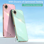 Custodia per telefono in TPU con bordo in oro con placcatura 6D XINLI, For OPPO A17k, For OPPO A36, For OPPO A58 5G